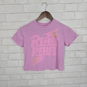 David Bowie "Rebel Rebel" graphic crop tee
